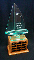 Jade Acrylic Perpetual Sailing Trophy